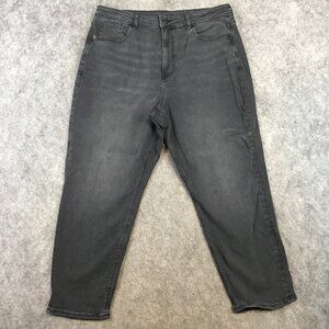 American Eagle Jeans 16S High Rise Skinny Ankle Faded Gray Distressed Stretch